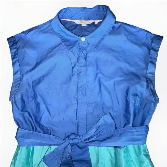 Boden Women's Maxi Dress Size 8 Multicolor 100% Cotton Tiered Belted Alexa - Picture 6 of 10